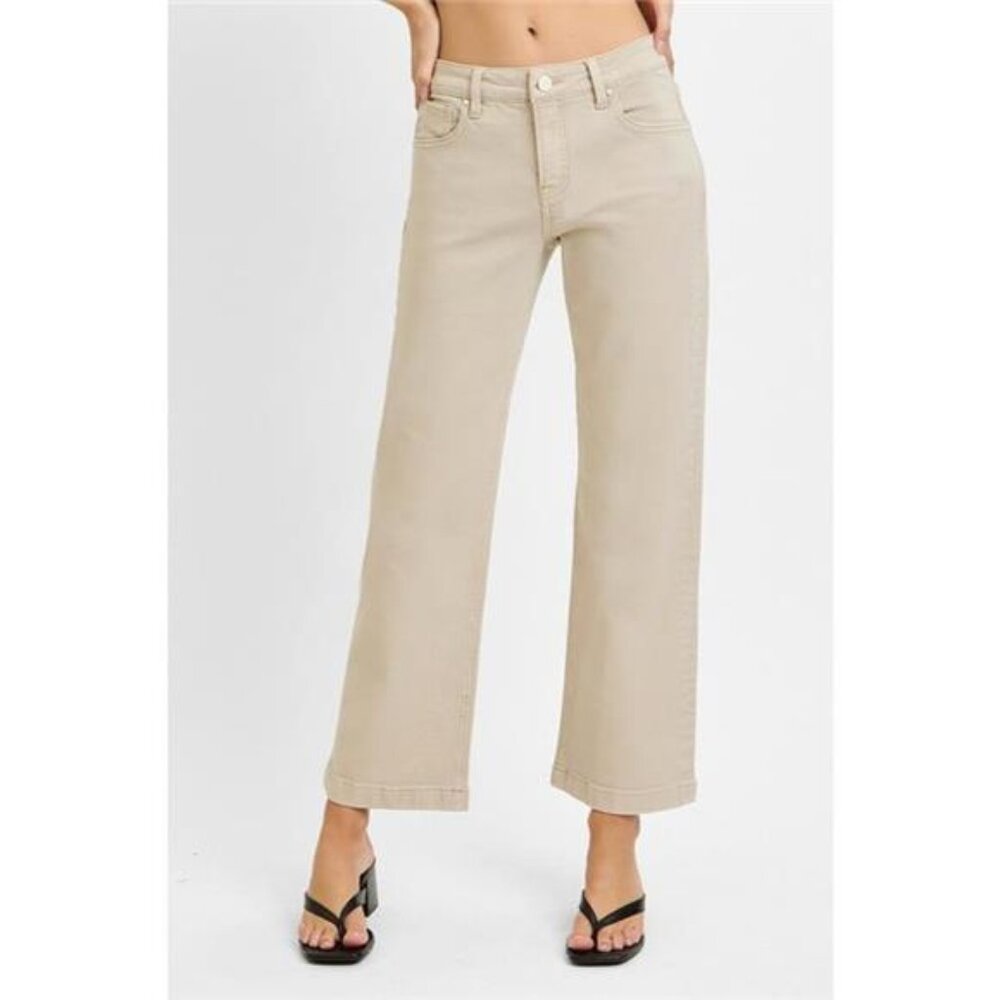 ✨NWT RISEN Full Size Tummy Control Mid Rise Ankle Straight Jeans Plus Size - Picture 1 of 6